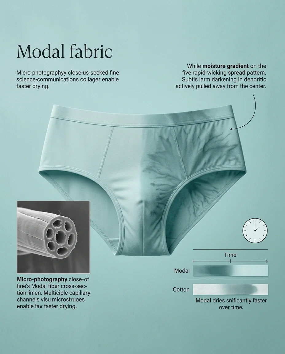 Premium Modal fabric showing its smooth, lightweight texture